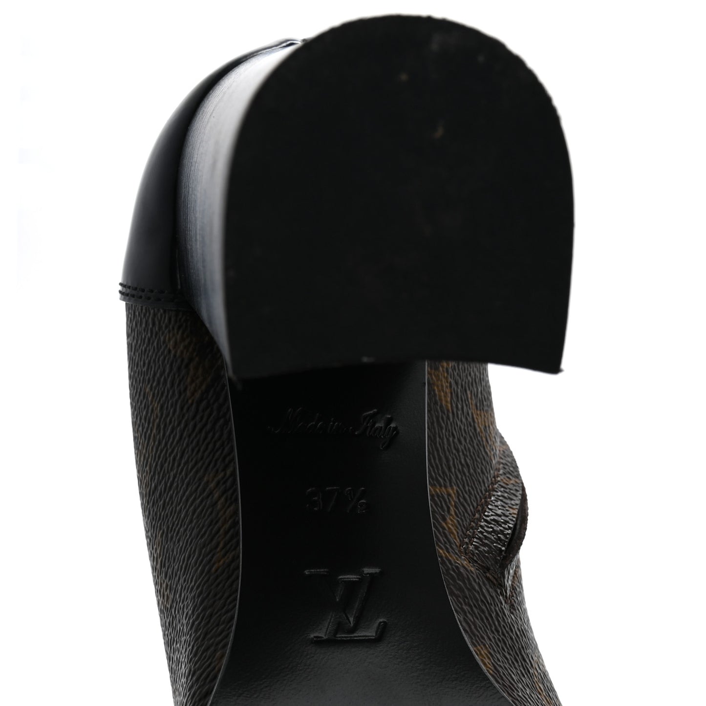 Patent Calfskin Monogram Star Trail Ankle Boots 37.5 Black