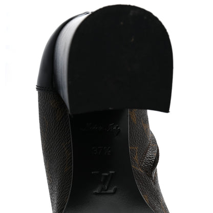 Louis Vuitton Patent Calfskin Monogram Star Trail Ankle Boots 37.5 Black 8 of 14