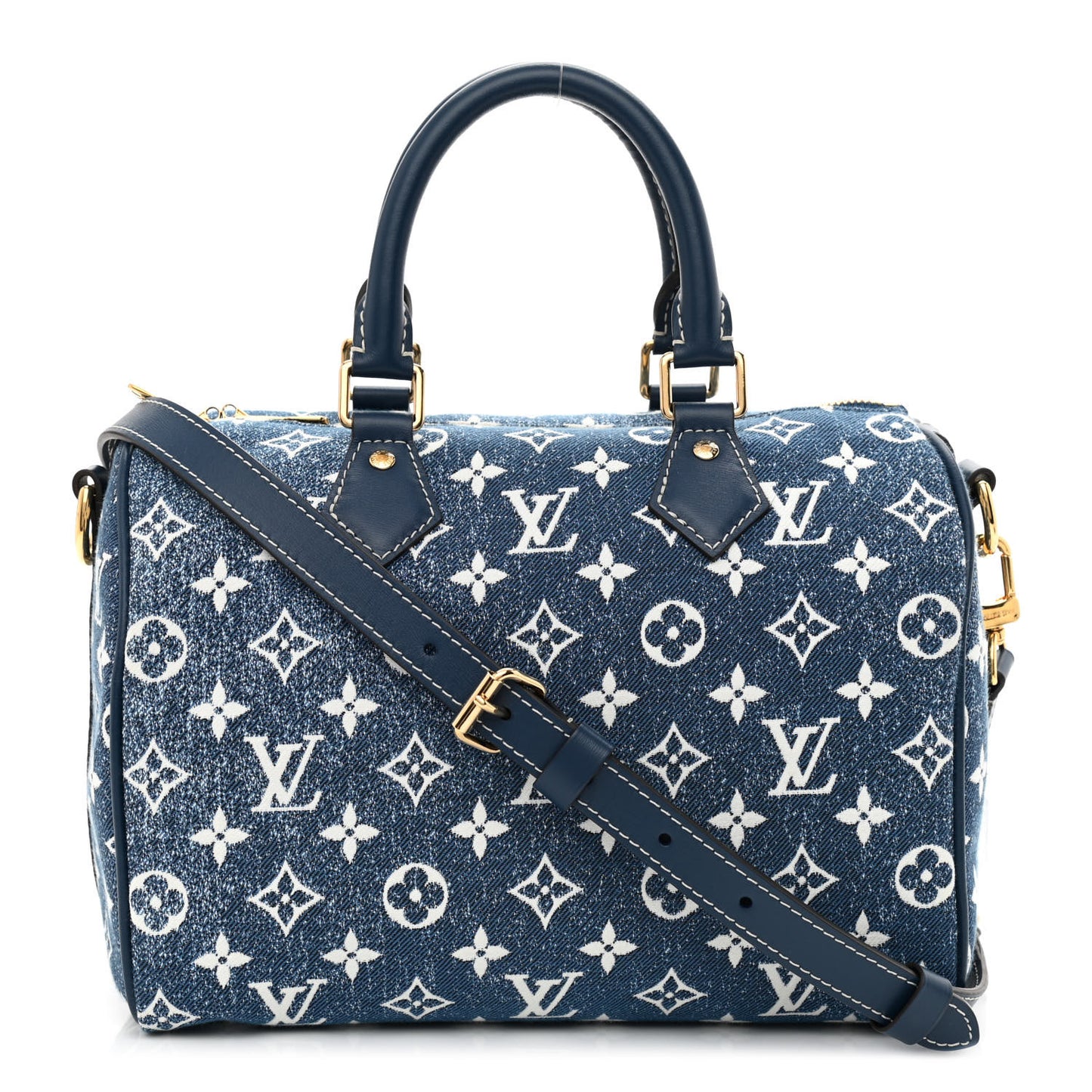 Monogram Jacquard Denim Speedy Bandouliere 25 Bleu