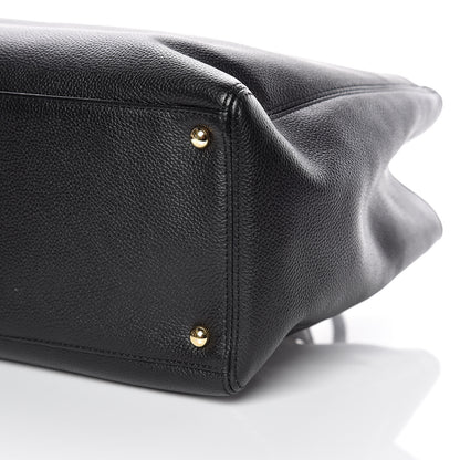 Chanel Calfskin Cerf Executive Shopper Tote Black 8 of 12
