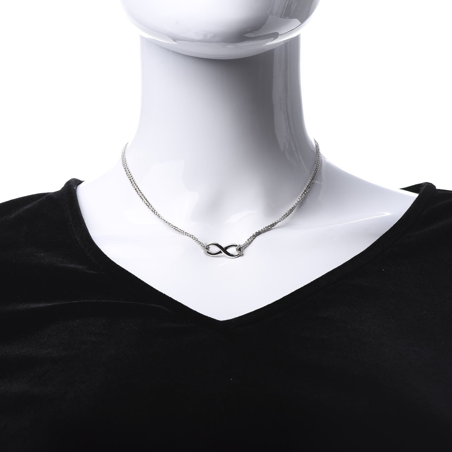 Tiffany Sterling Silver Infinity Pendant Necklace 2 of 6