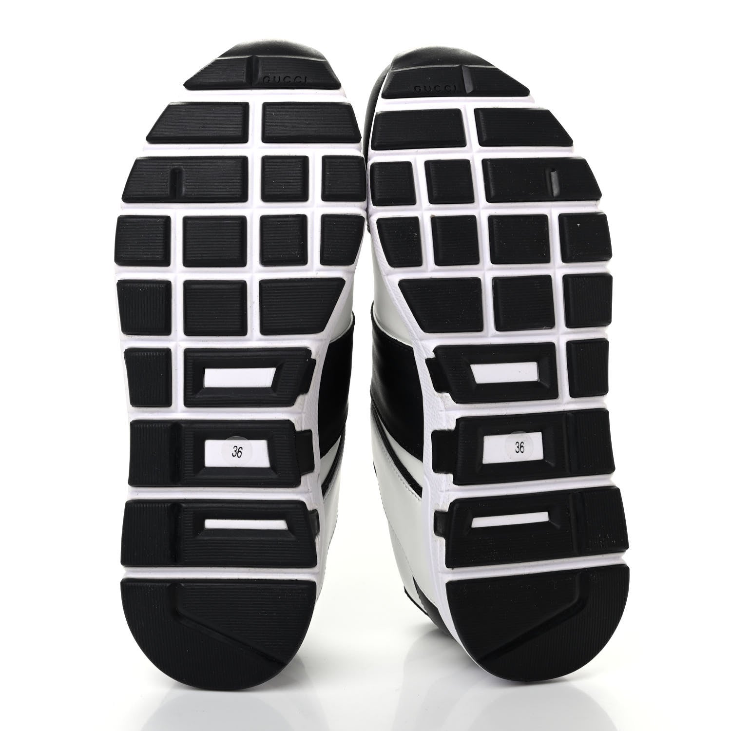 Gucci Calfskin Womens Interlocking G Sneakers 36 Black White 5 of 7