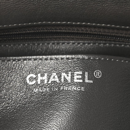 Chanel Metallic Lambskin Quilted Mini Rectangular Flap  Dark Grey 6 of 10