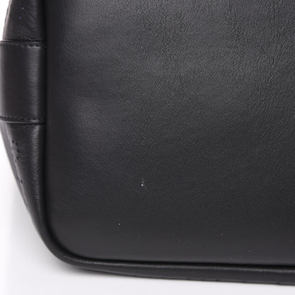 Chanel Calfskin Tweed Small Logo Eyelets Shopping Tote Black 12 of 12
