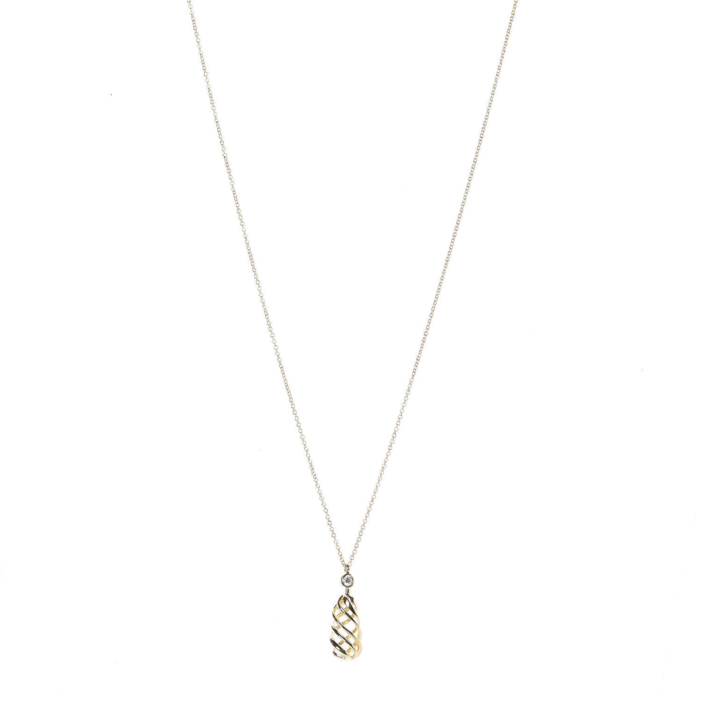 18K Yellow Gold Diamond Paloma Picasso Venezia Luce Pendant Necklace