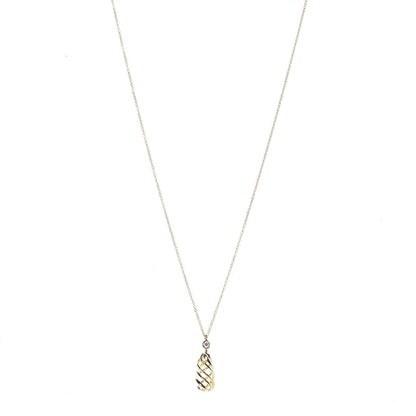 Tiffany 18K Yellow Gold Diamond Paloma Picasso Venezia Luce Pendant Necklace 1 of 6