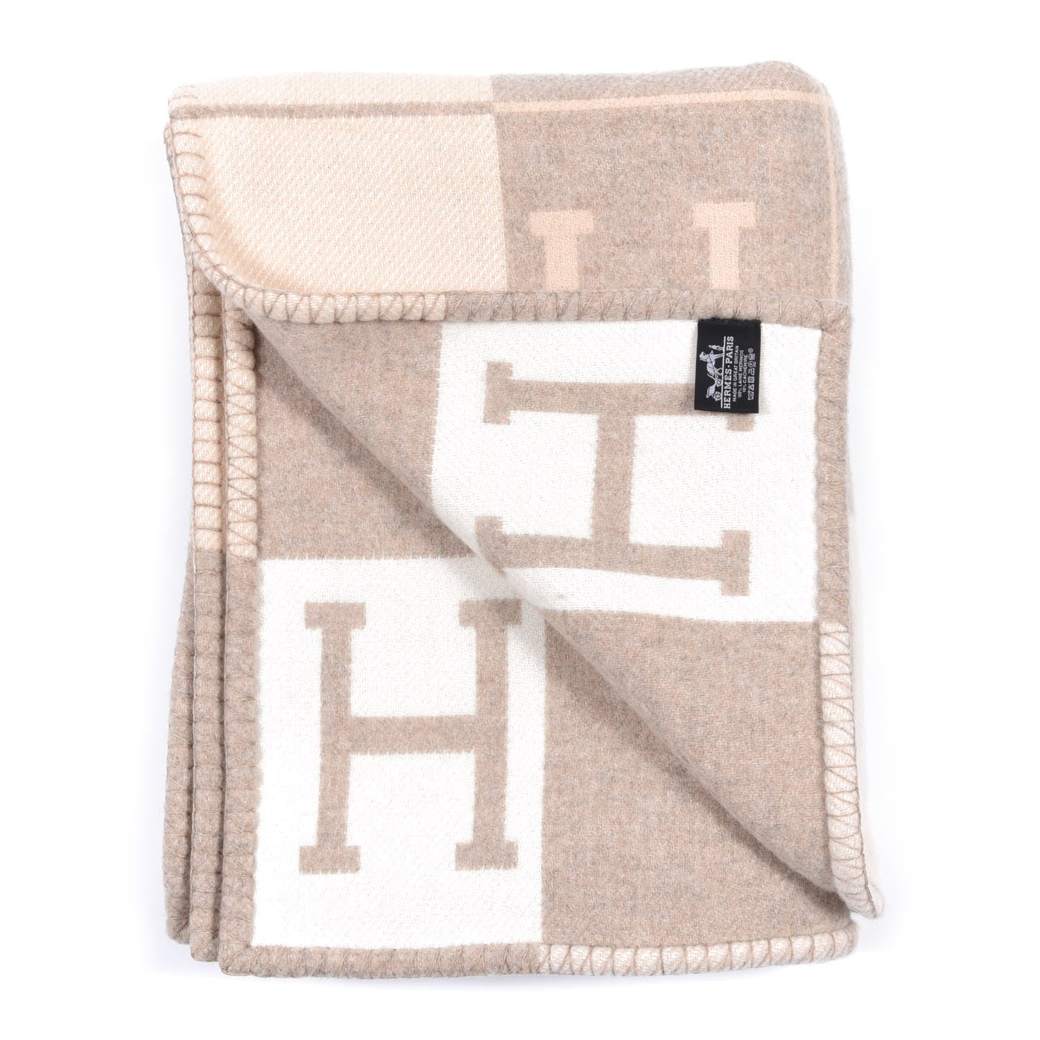 Hermes Wool Cashmere Avalon III Blanket Coco Camomille 2 of 3