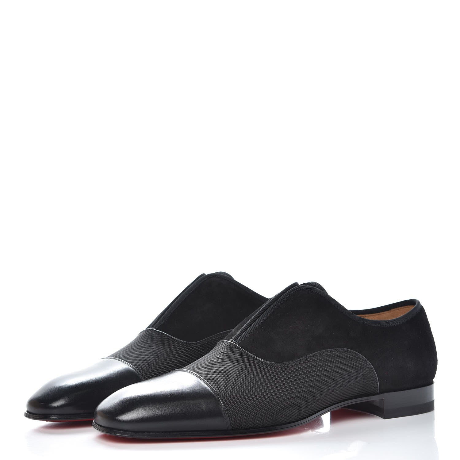 Christian Louboutin Calfskin Serge Tech Mens Alpha Flat 40.5 Black 3 of 8
