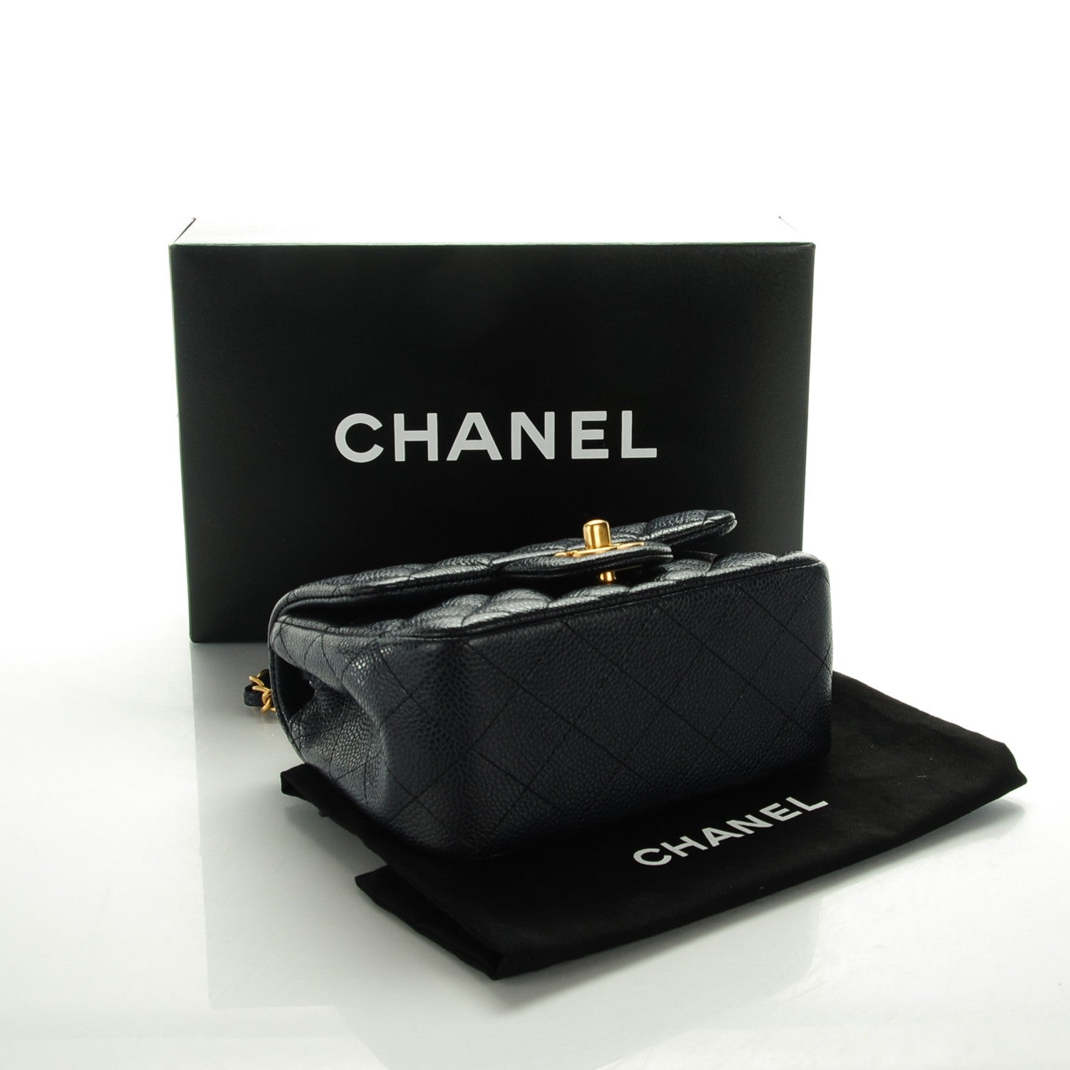 Chanel Caviar Quilted Mini Square Flap Navy 4 of 8
