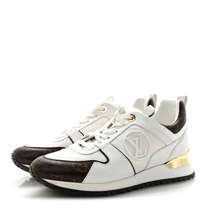 Louis Vuitton Calfskin Monogram Run Away Sneakers 39 White 4 of 10