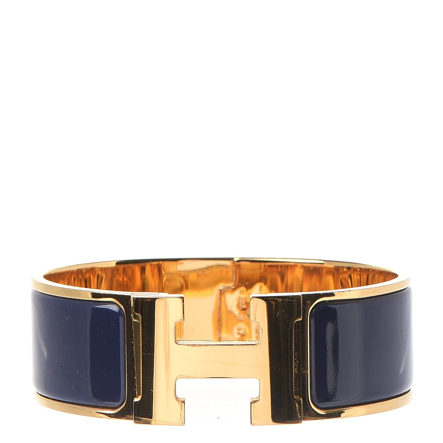 Enamel Wide Clic Clac H Bracelet PM Indigo