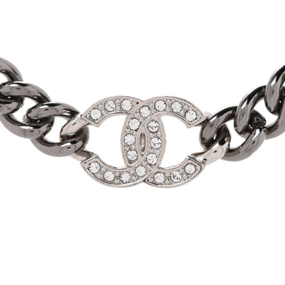 Chanel Ruthenium Crystal Chain CC Lucky Charms Choker Silver 4 of 7