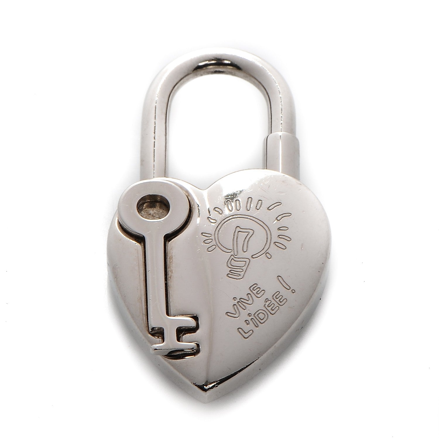Hermes Palladium Annee De La Fantaisie Heart Cadena Lock 1 of 4