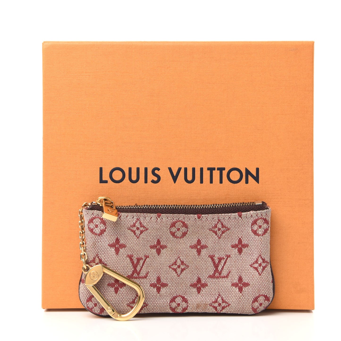 Mini Monogram Key Pouch Cherry