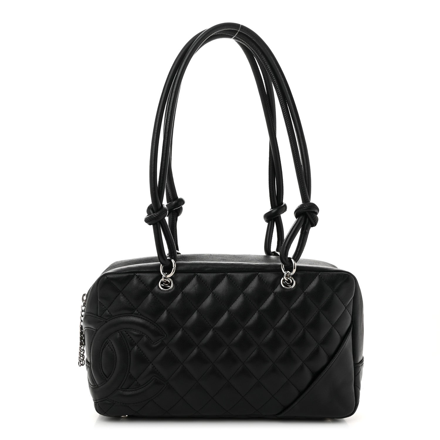 Chanel Calfskin Quilted Large Cambon Bowler Black 1 of 11