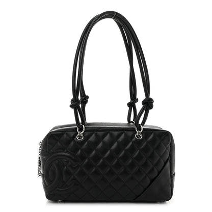 Chanel Calfskin Quilted Large Cambon Bowler Black 1 of 11