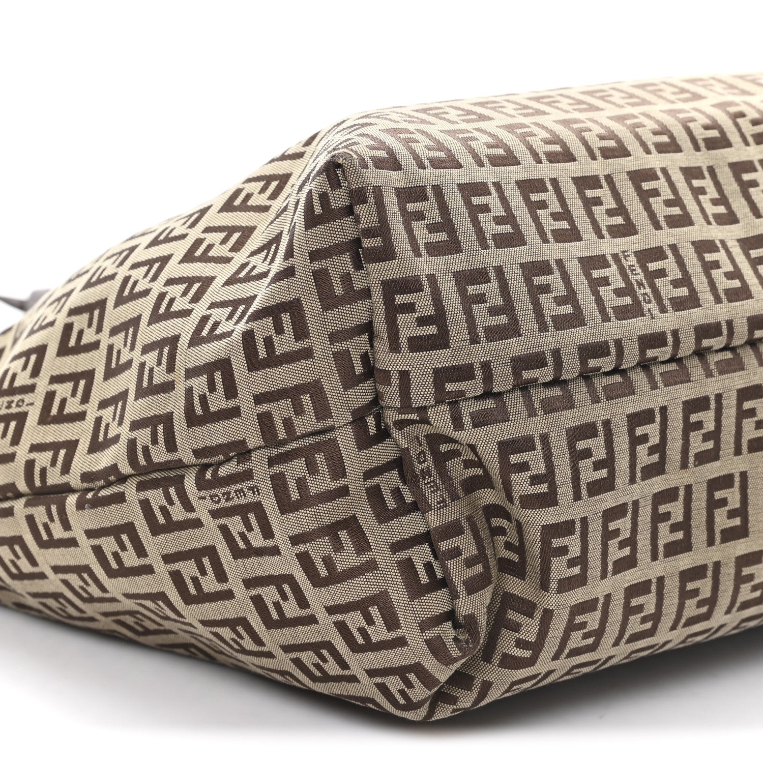 Fendi Zucchino Shopping Tote Beige Tobacco 9 of 11