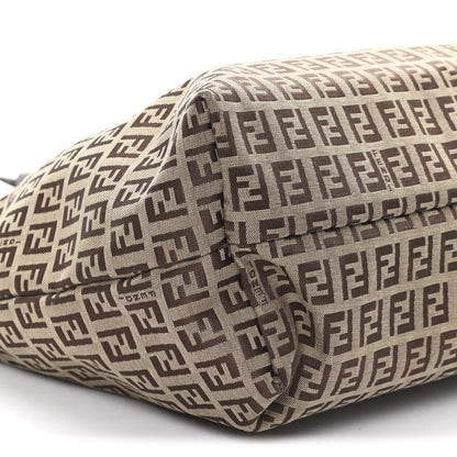 Fendi Zucchino Shopping Tote Beige Tobacco 9 of 11