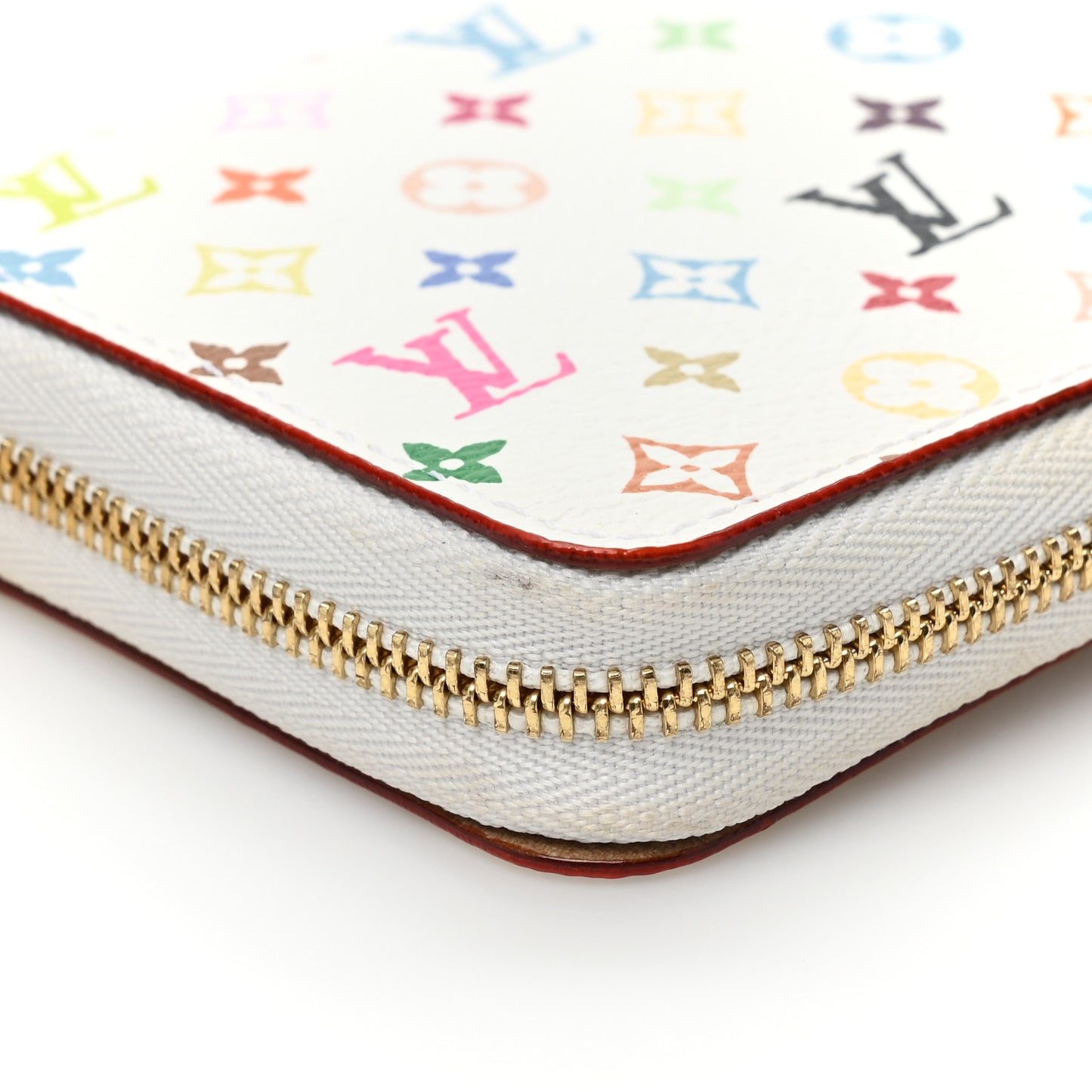 Monogram Multicolor Zippy Coin Purse Wallet White Litchi