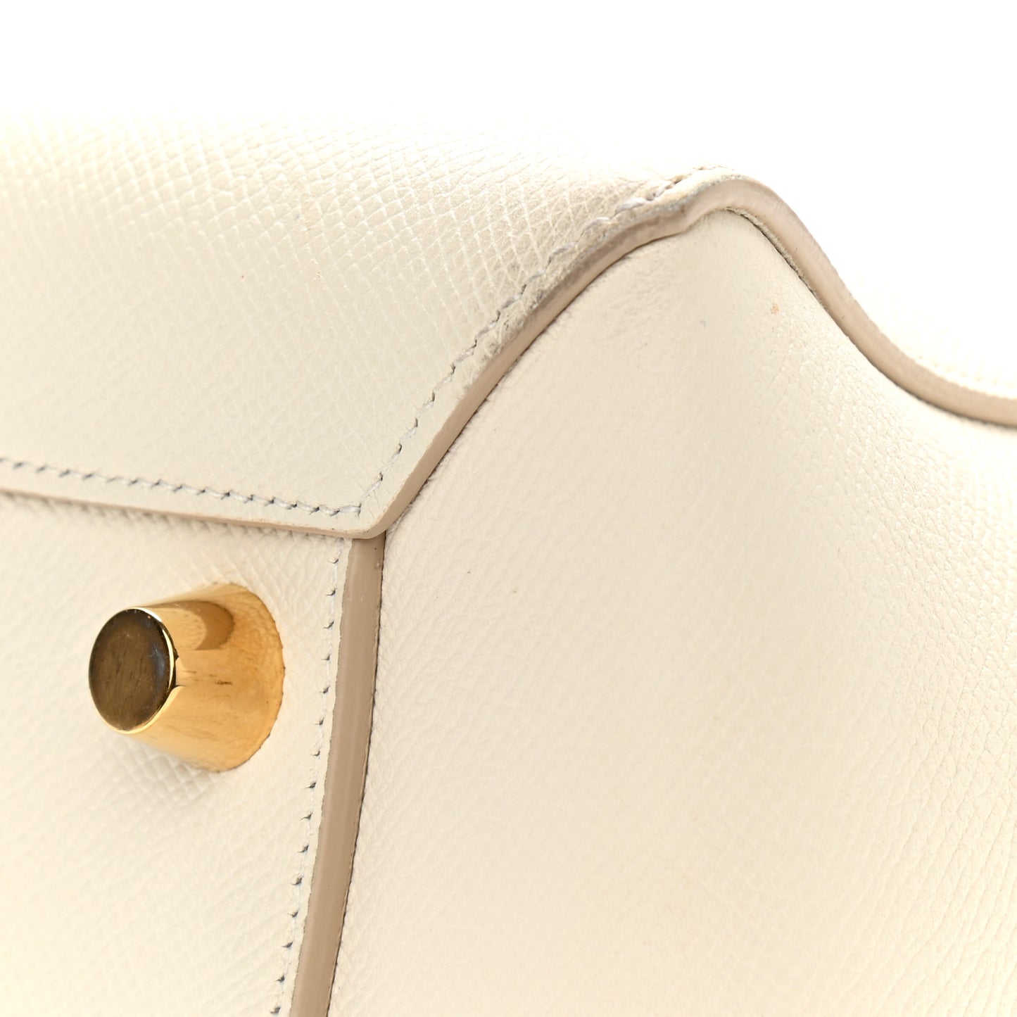 Grained Calfskin Mini Belt Bag White