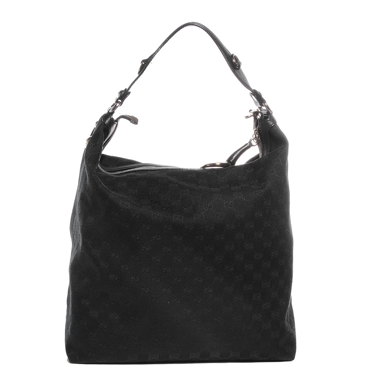 Monogram Icon Bit Large Hobo Black