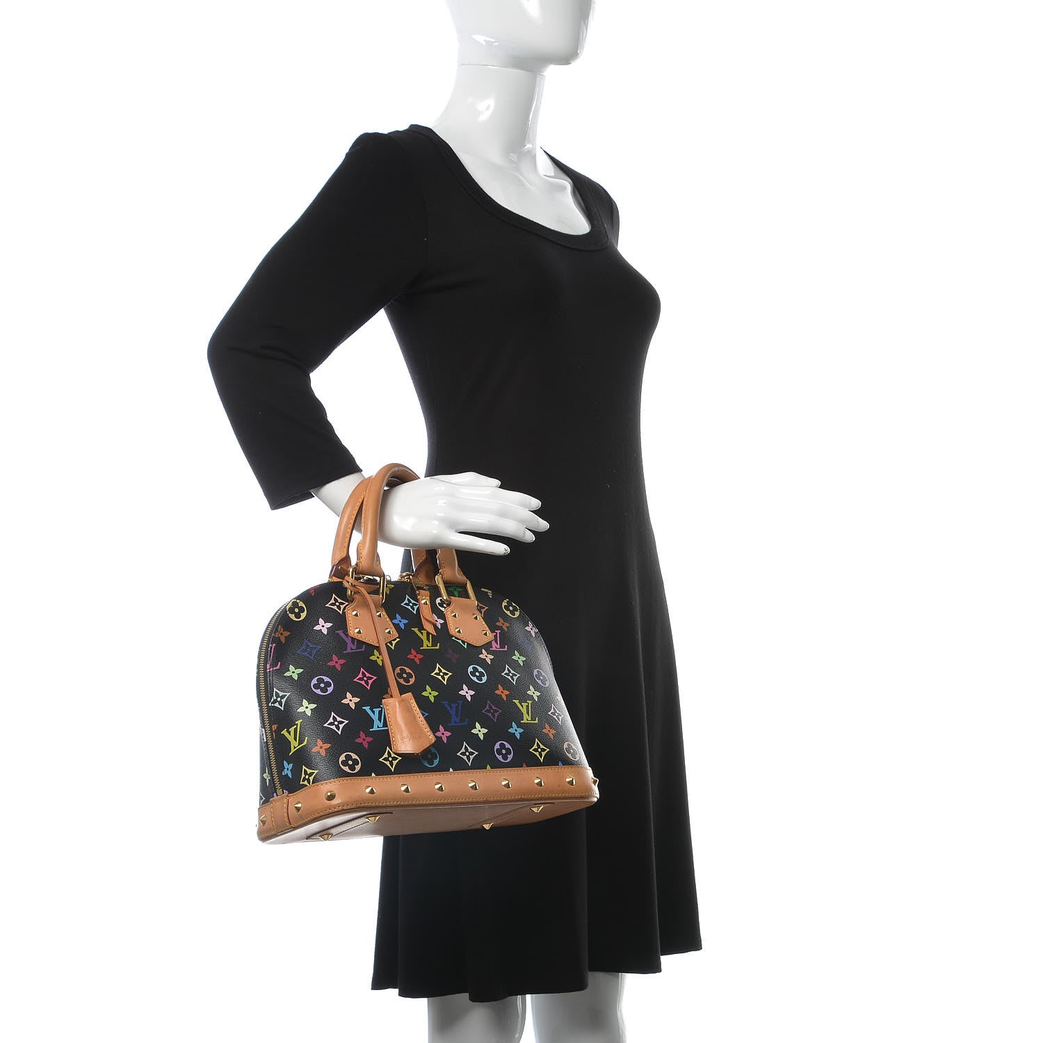 Louis Vuitton Monogram Multicolor Alma PM Black 2 of 17
