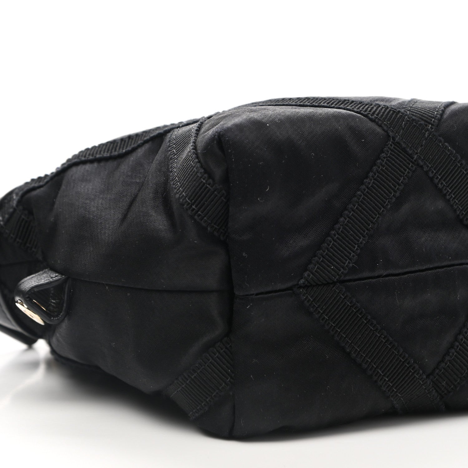 Chanel Nylon Grosgrain Quilted Lifestyle Clutch with Chain Black 9 of 11