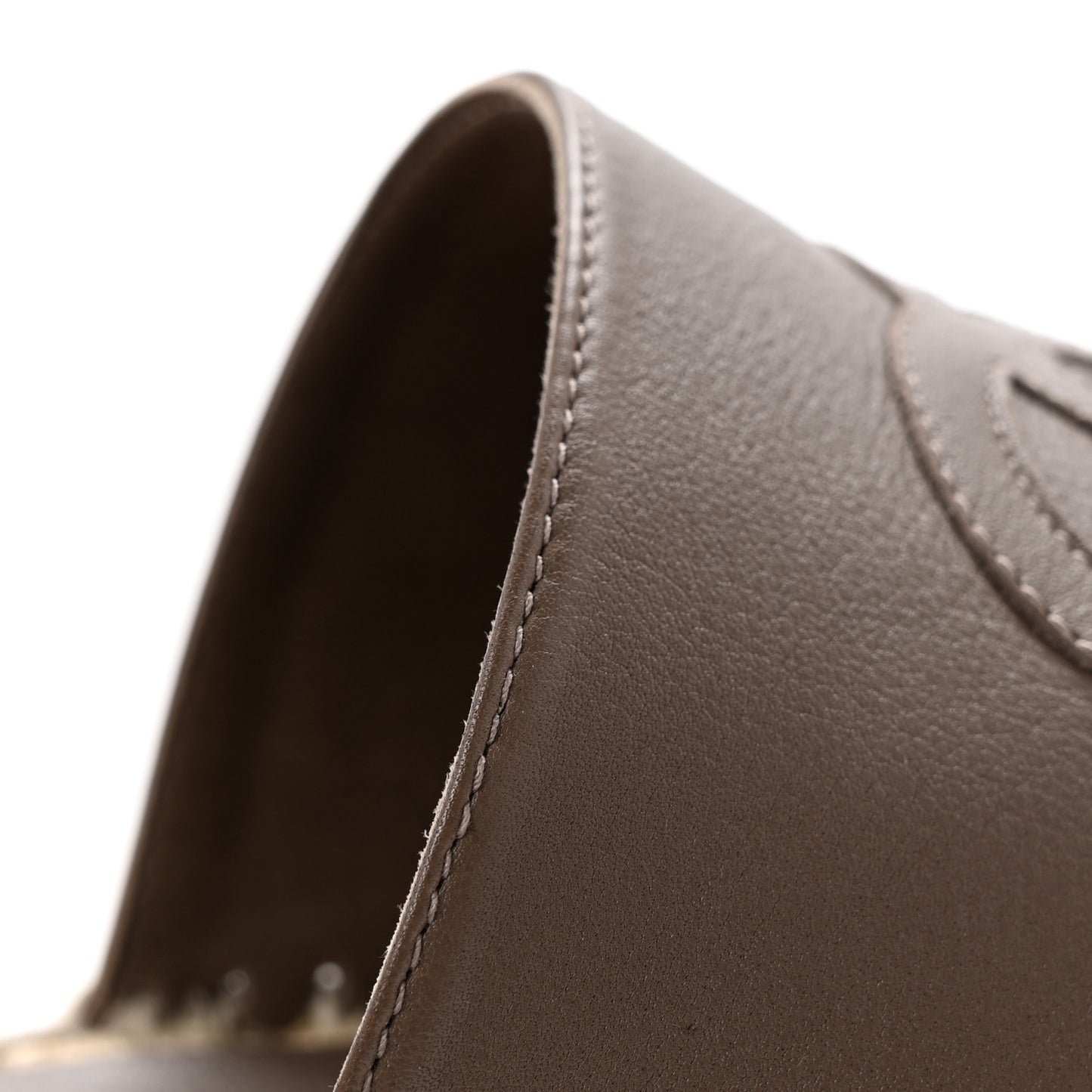 Calfskin CC Espadrille Mules 39 Dark Beige
