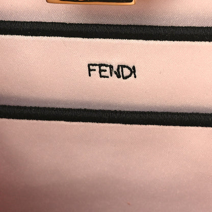 Fendi Melange Flannel Satin Threaded Edge Medium Peekaboo I SEE U Satchel Grigio Bois de Rose 7 of 11
