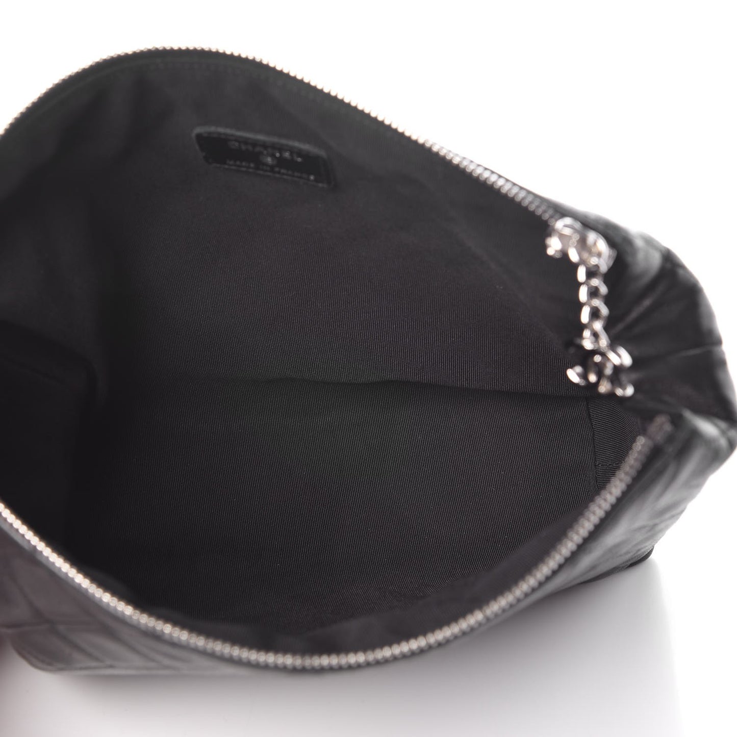 Lambskin Quilted Cosmetic Case Black