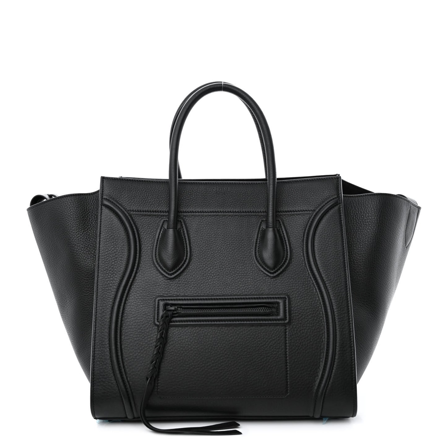 Supple Calfskin Medium Phantom Luggage Black