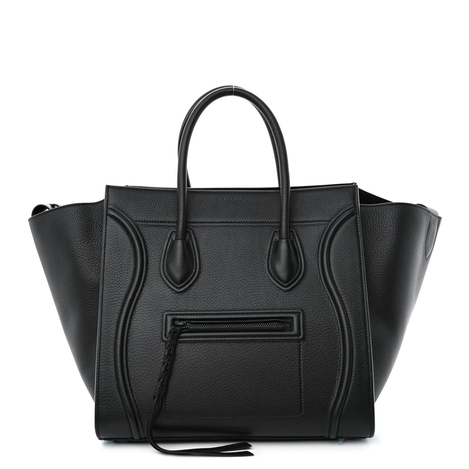 Celine Supple Calfskin Medium Phantom Luggage Black 1 of 11