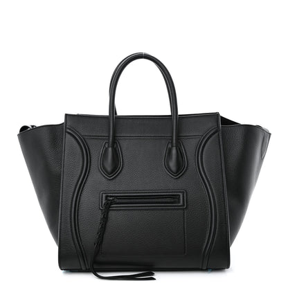 Celine Supple Calfskin Medium Phantom Luggage Black 1 of 11