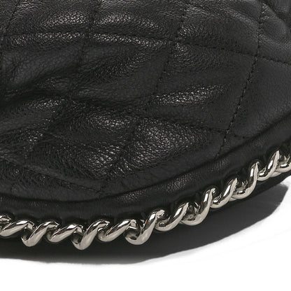 Chanel Washed Lambskin Quilted Large Chain Around Messenger Black 11 of 12