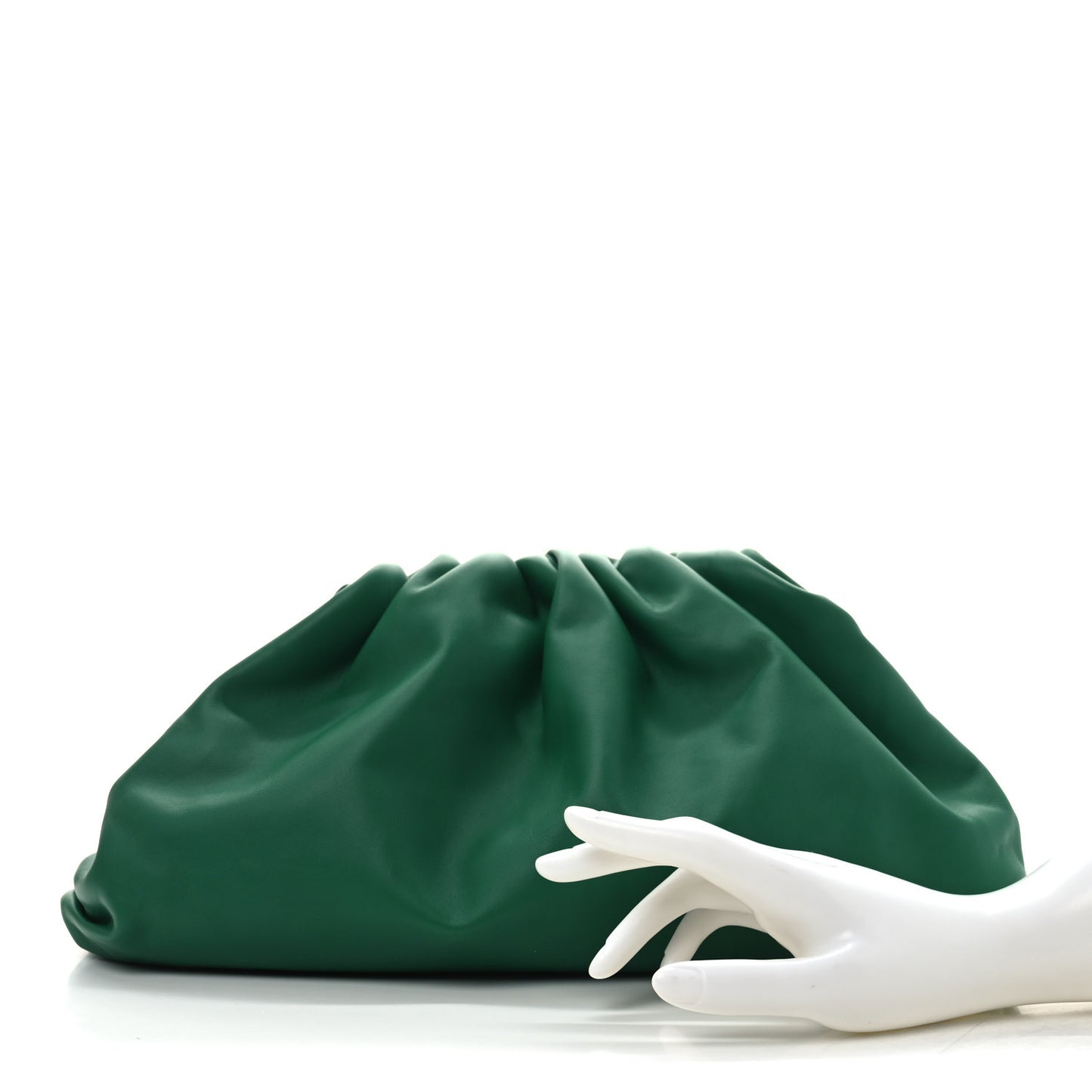 Smooth Butter Calf The Pouch Oversized Clutch Racing Green