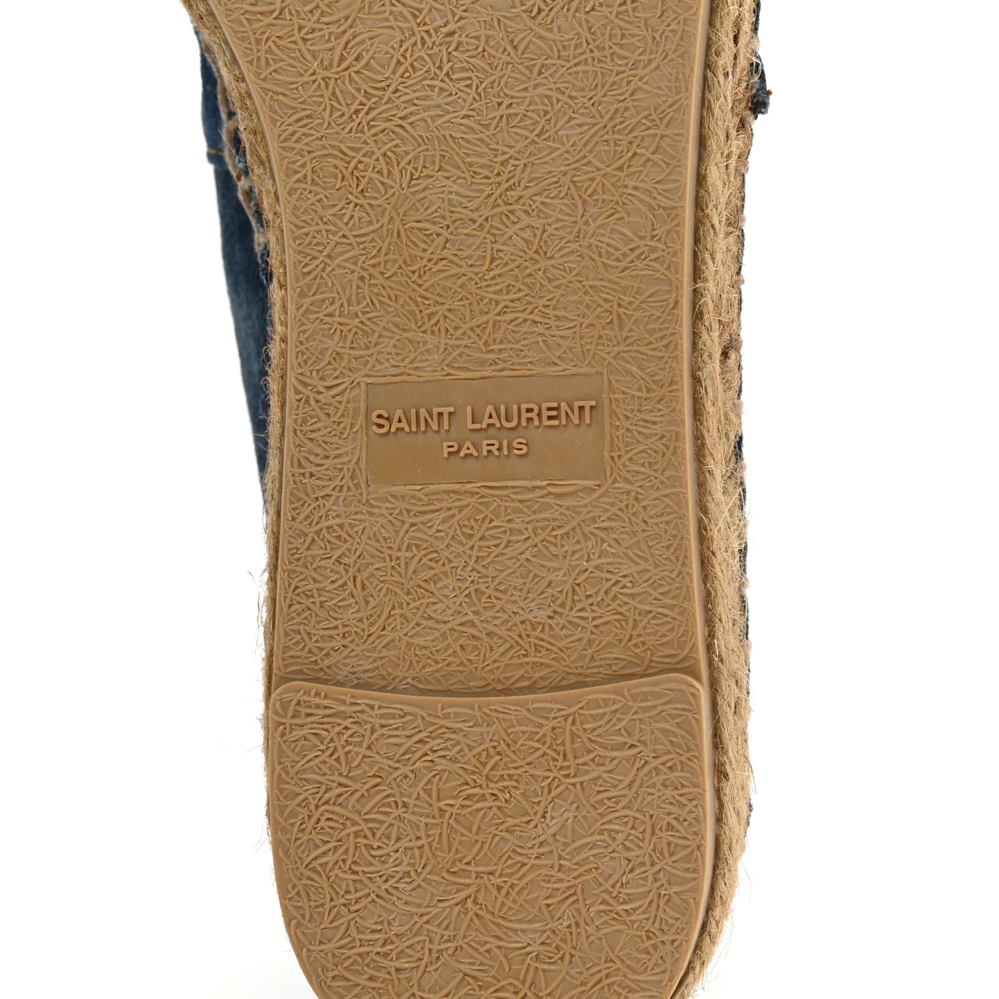 Denim Logo Embroidered Espadrilles 37.5 Deep Blue