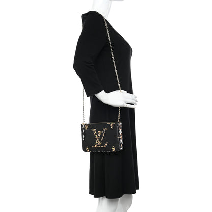 Louis Vuitton Monogram Giant Jungle Pochette Double Zip Black 2 of 13