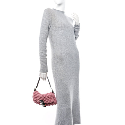 Fendi Woven Knit Baguette Pink 2 of 13