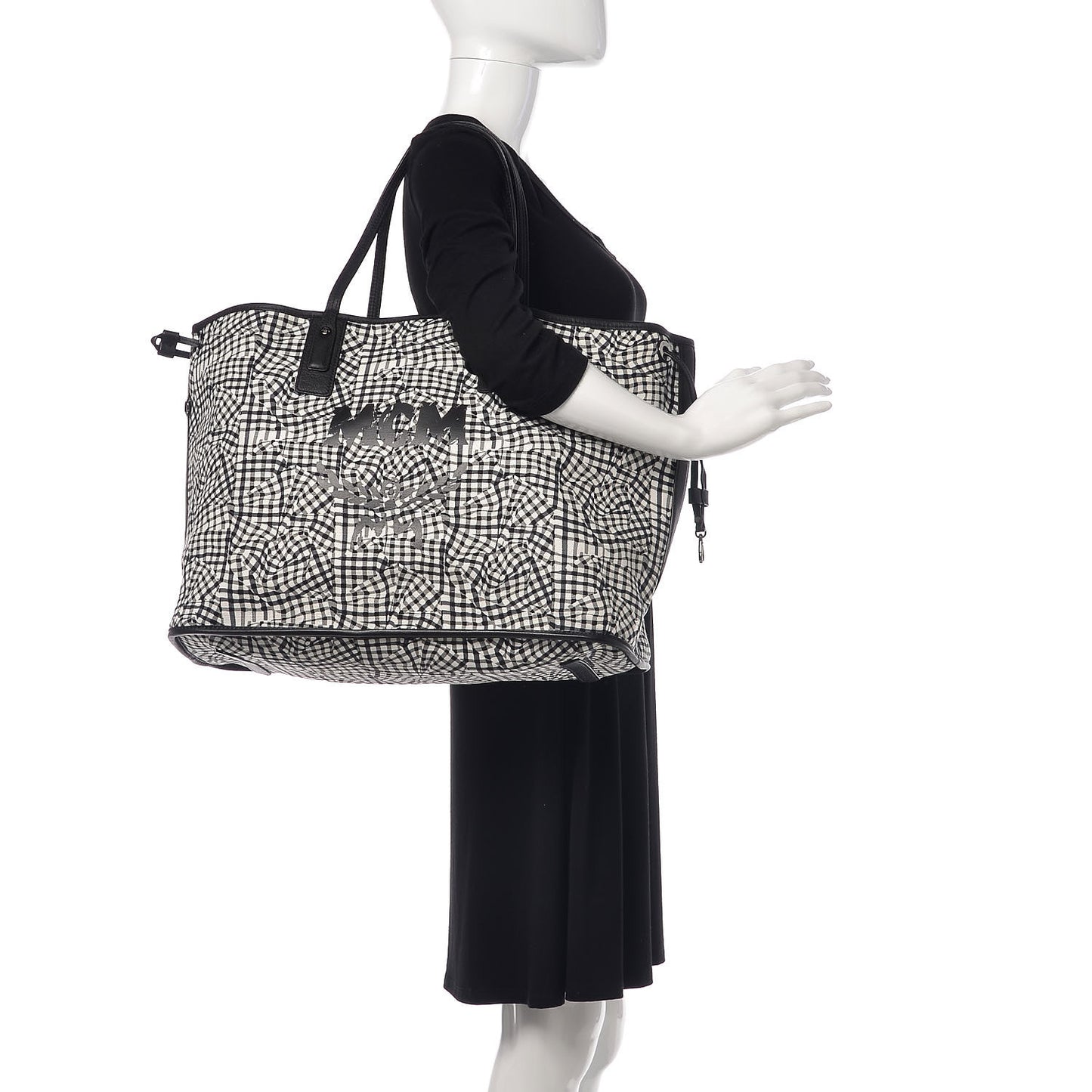 Visetos Large Liz Reversible Shopper Tote Black
