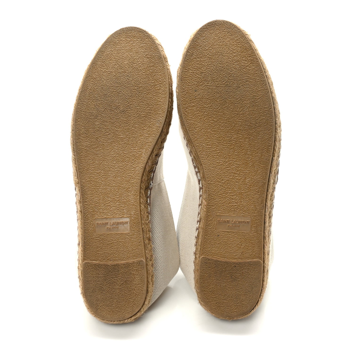 Canvas Nappa Elba Light Logo Embroidered Espadrilles 38.5 Ecru
