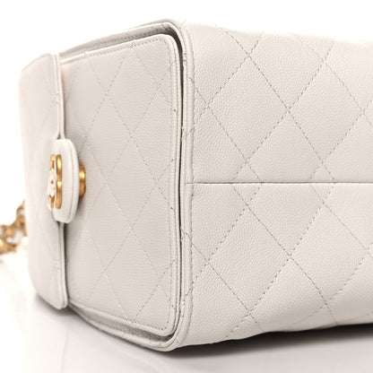 Chanel Caviar Quilted Small Chanel 25 Handbag White 9 of 11
