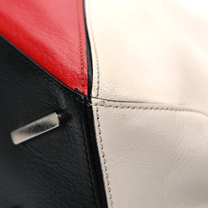 Loewe Calfskin Colorblock Medium Puzzle Bag White Red Black 14 of 14