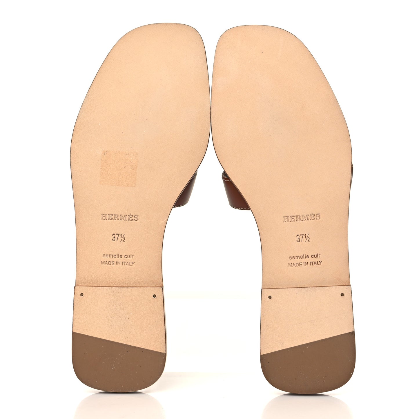 Box Calfskin Oran Sandals 37.5 Gold