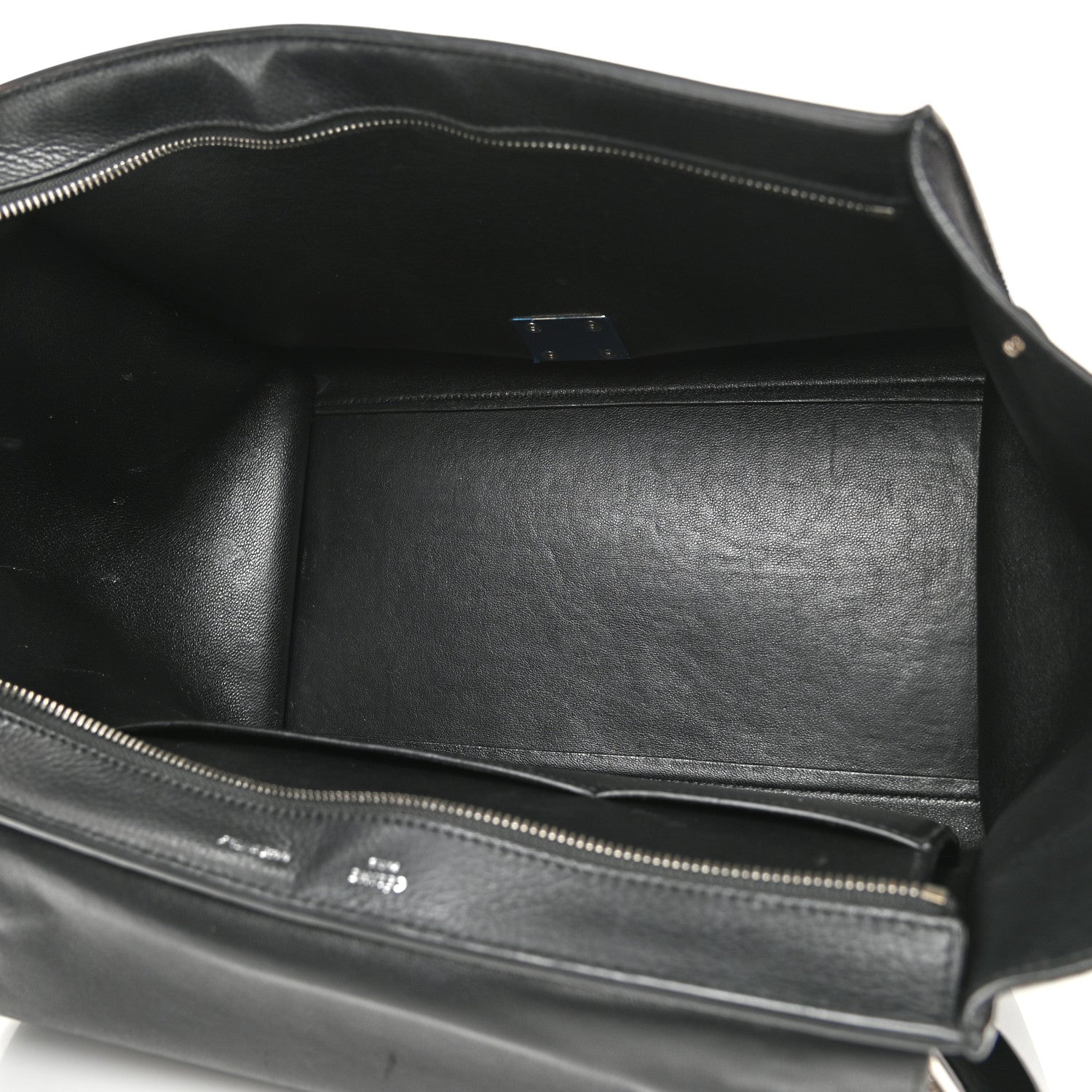 Celine Drummed Calfskin Suede Medium Trapeze Black 5 of 15