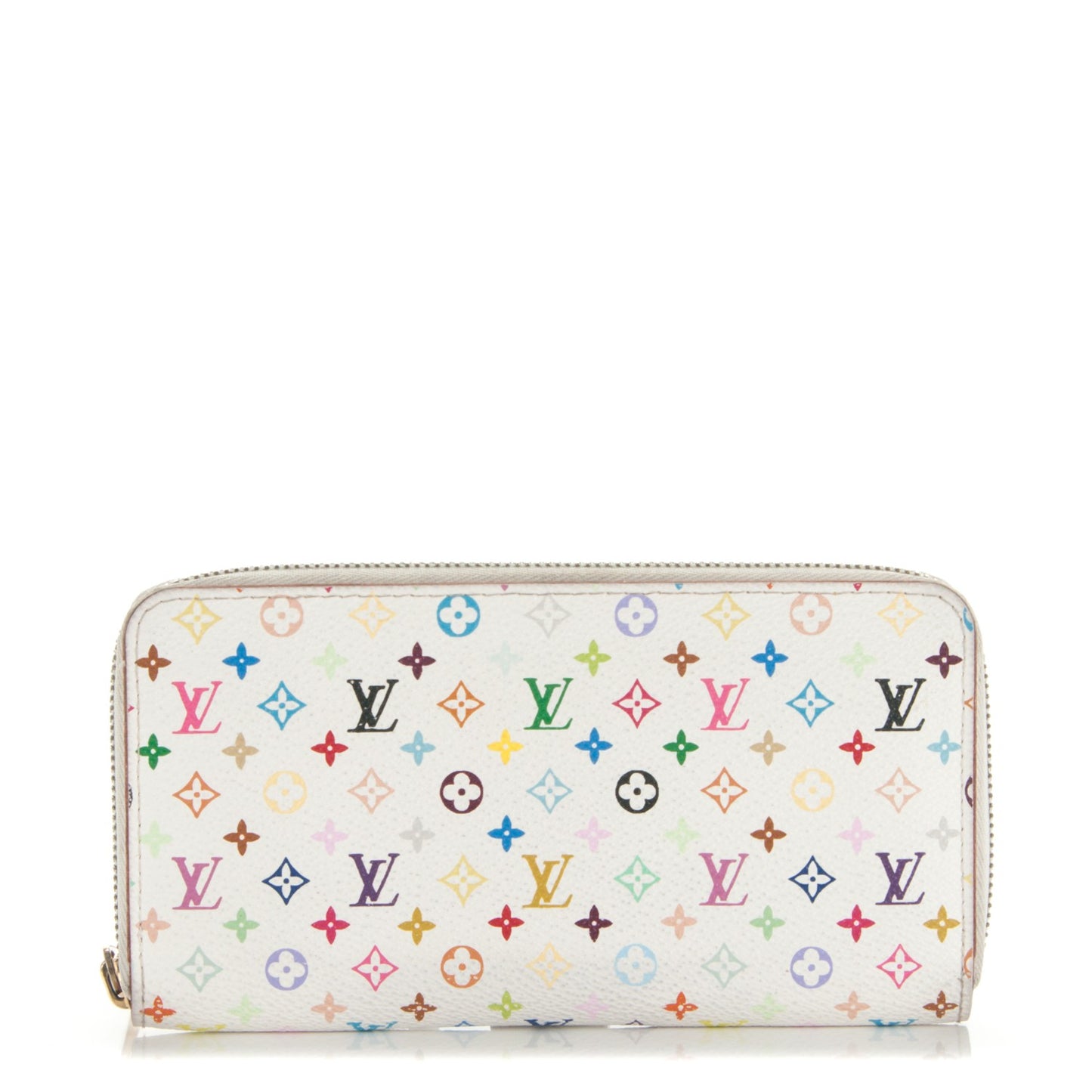 Monogram Multicolor Zippy Wallet White