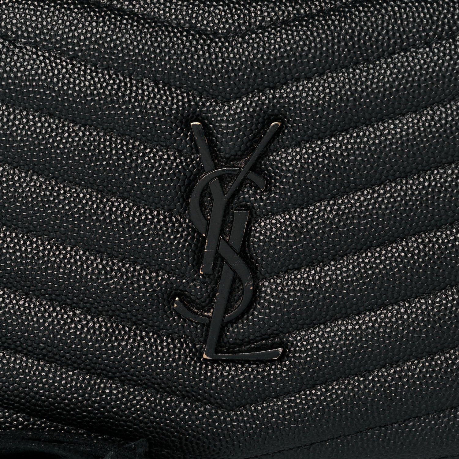 Saint Laurent Grain De Poudre Matelasse Monogram Mini Lou Camera Bag Black 8 of 10