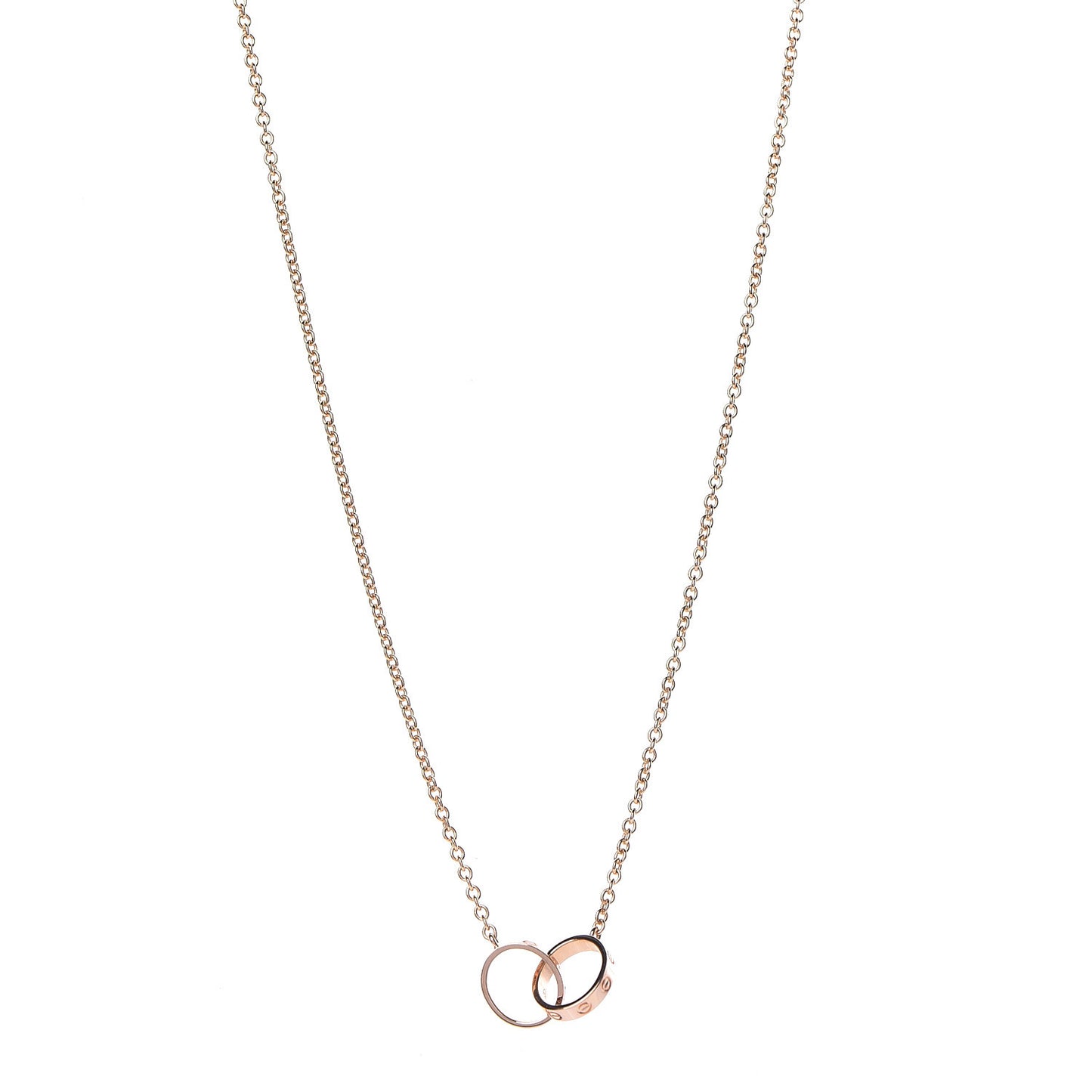 18K Pink Gold Interlocking LOVE Necklace