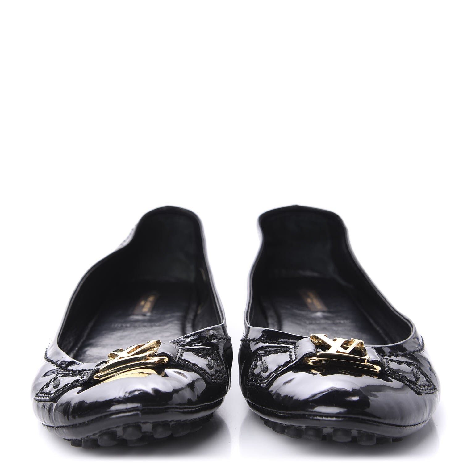 Louis Vuitton Patent Calfskin Oxford Loafers 37.5 Black 2 of 9