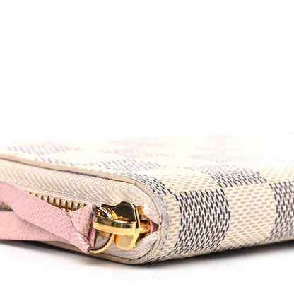 Louis Vuitton Damier Azur Clemence Wallet Rose Ballerine 8 of 14