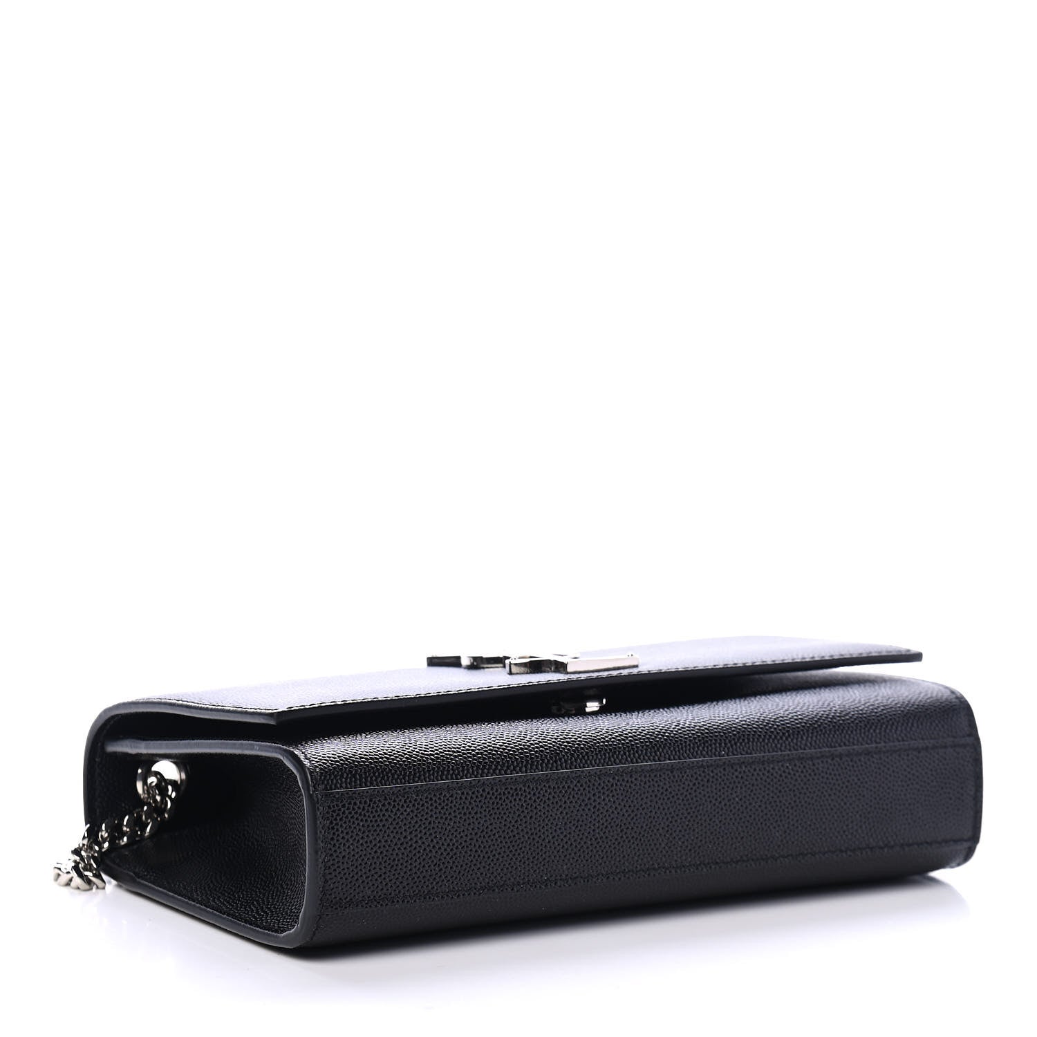 Saint Laurent Grain De Poudre Small Monogram Kate Satchel Black 3 of 4